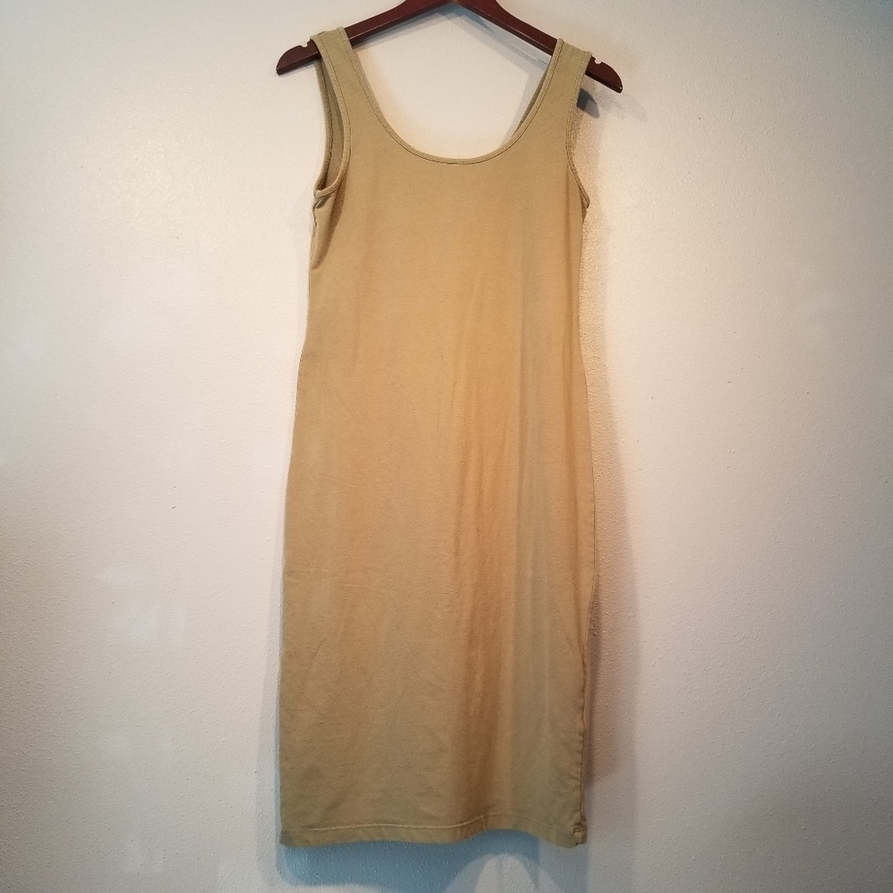 Light Olive Green Midi Bodycon Dress